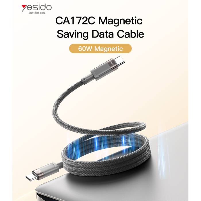 كابل Yesido CA151 سيليكون شحن سريع بقوة 20W PD
