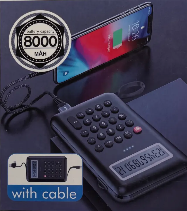 باور بانك SZDIER بقوة 8000mAh مع آلة حاسبة