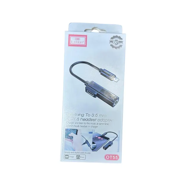 محول Earldom OT55 من Lightning إلى 3.5mm للشحن والسماعات
