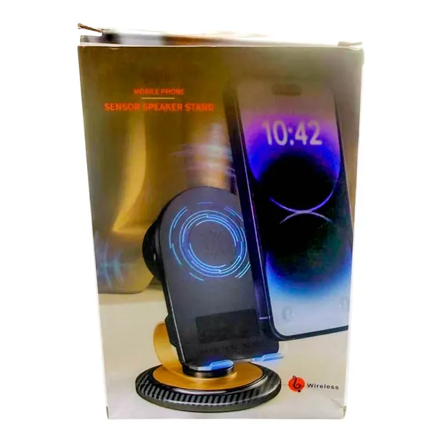 حامل هاتف دوار 360° مع Bluetooth Speaker ومستشعر