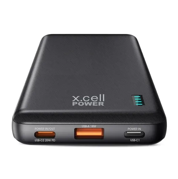 باور بانك x.cell PC 10200PD بقوة 20W وسعة 10000mAh بتصميم نحيف وعملي