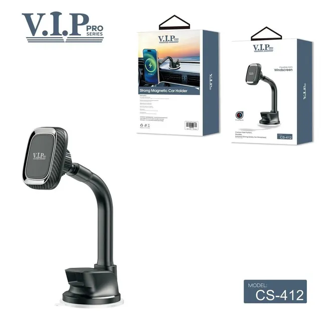 حامل V.I.P PRO المرن للزجاج الأمامي بنقشة Carbon Fiber