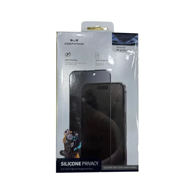 حماية شاشة KEEPHONE سيليكون للخصوصية لجهاز iPhone 14 Pro