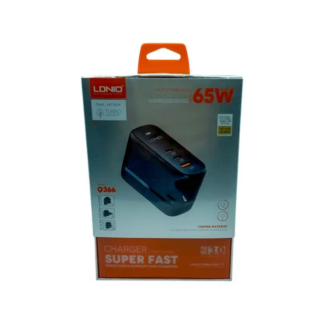 شاحن LDNIO 65W Turbo Fast السريع