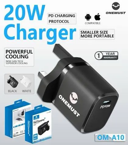 ONEMUST OM-A07 38W Dual Port Fast Charger