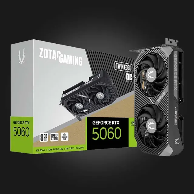 كرت شاشة ZOTAC GAMING GeForce RTX 5060 Twin Edge بحجم 8GB