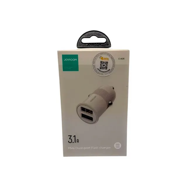 شاحن سيارة Joyroom C-A06 ميني سريع بفتحتين بقوة 3.1A
